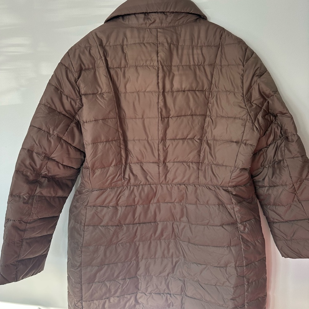 Versace 19.69 Italia Quilted Puffer Jacket Brown Designer Lightweight Coat Women - Picture 3 of 11